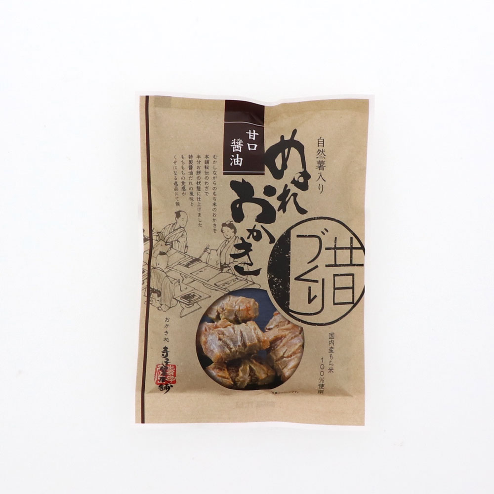 寺子屋本舗 ぬれおかき 自然薯入り 甘口醤油 1袋 112g入り