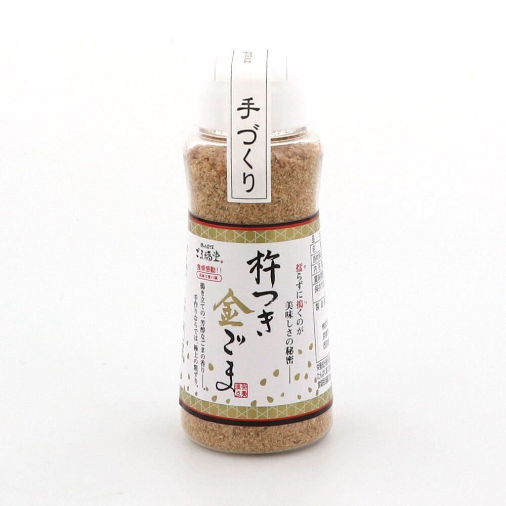 杵つき金ごまボトル入りのパッケージ